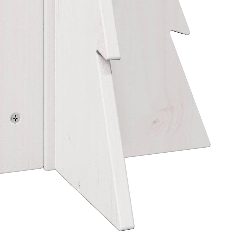 Árbol de Navidad de Adorno de Madera Maciza de Pino Blanco de 69,5 cm para decoración Festiva en hogar Oficina y Eventos con Base Estable y fácil Montaje