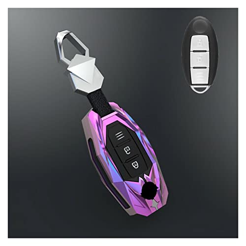 ZZJUN Xxjun Store Caja de la Cubierta del Coche de la Llave del Coche de la Silicona de la aleación de Zinc Apta for Infiniti FX35 QX50 Ajuste for Nissan Qashqai J11 Pulsar Juke Tiida Note Llavero Cover