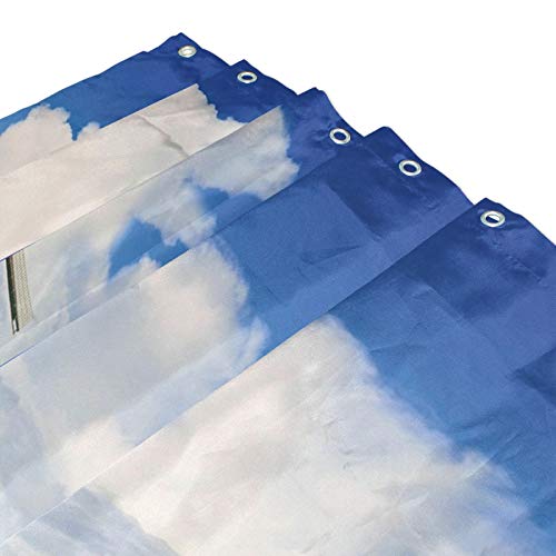 image for LORONA Bathroom Shower Curtain Beautiful Lanscape of Nature Tulip Fiel