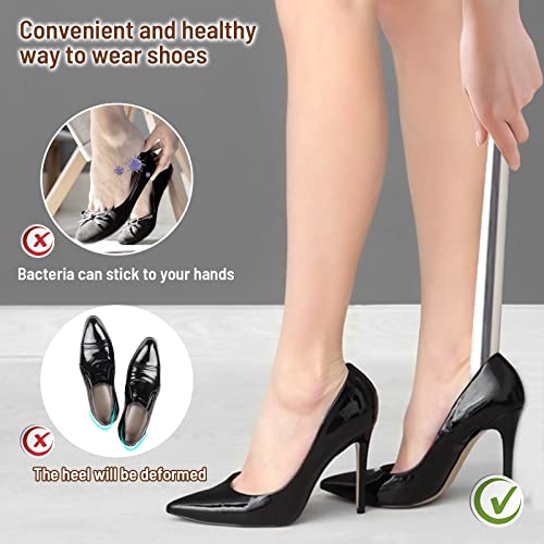 Metal Shoe Horn, Long Handled Shoehorn For Men, Women, Kids, Seniors, Pregnancy, Boots And Shoes, Heavy Duty Stainless Steel Shoe Horn #TOP3