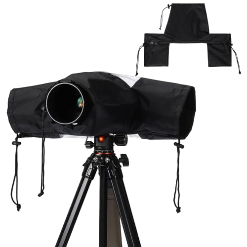PATIKIL Camera Rain Cover, 2Pcs Waterproof Protective Covers Camera Sleeve Protector Photography Rain Gear Up to 8.5 Inch Lens for Nikon, Black