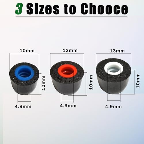 Luckvan Memory Foam Tips Replacement Ear Tips Fit 5mm-7mm Anti-Slip Isolation Noise Replacement Earbuds Tips for in-Ear Earphones with Storage Box