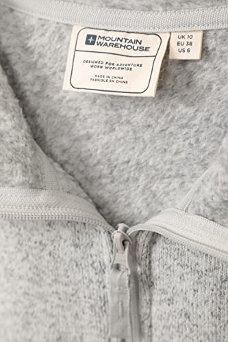 Mountain Warehouse Nevis Full Zip Womens Fleece Jacket - Lightweight, Compact & Breathable Coat with Pockets - For Spring Summer Walking &Travelling Grey Women's Size 10 - Image 7