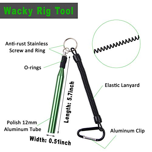 Wacky Rig Worm Fishing Kit Wacky Worm Fishing Lures Kit Soft Plastic Baits Wacky Rig Tool O Rings Weedless Wide Gap Fishing Hooks For Bass Trout Fishing Tackle(81Pcs Wacky Kit) #TOP2