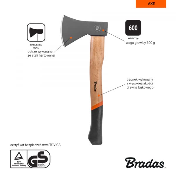 Bradas Bijl Universal Wood 600g Tuinbijl Waldaxt KT-TEX1060 5129 - Afbeelding 5