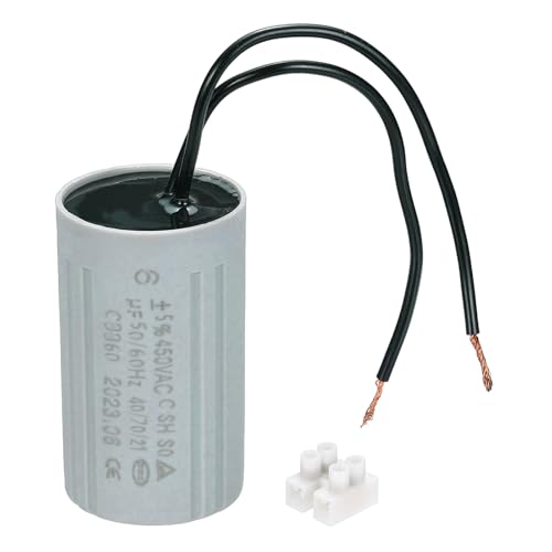 Image of PATIKIL CBB60 6uF Running Capacitors, AC 450V 2 Wires 50/60Hz,60x35mm