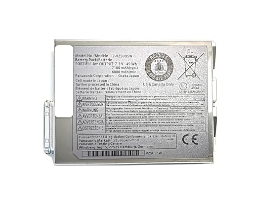 49Wh 7.2V 6800mAh FZ-VZSU95W FZ-VZSU95 Batteries d'ordinateur Portable pour Panasonic FZ-M1 Touchpad Series PAFZVZSU95W FZ-VZSU94 FZ-VZSU95R