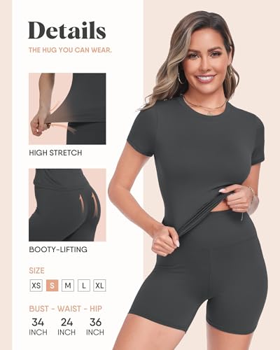 Image of ZOOSIXX Two Piece Workout Sets for Women - Summer Outfits 2 Piece Short Gym Sets Casual Lounge Vacation Matching Clothing