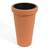 Macetero gigante maceta H 50,5 cm macetero Tower terracota aspecto macizo