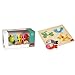 Goula- Arrastre Gusanito Juguete para Bebé, Multicolor (53454) + Puzzle de Madera con pivotes Grandes para Mejor Agarre de los Bebes , Color/Modelo Surtido