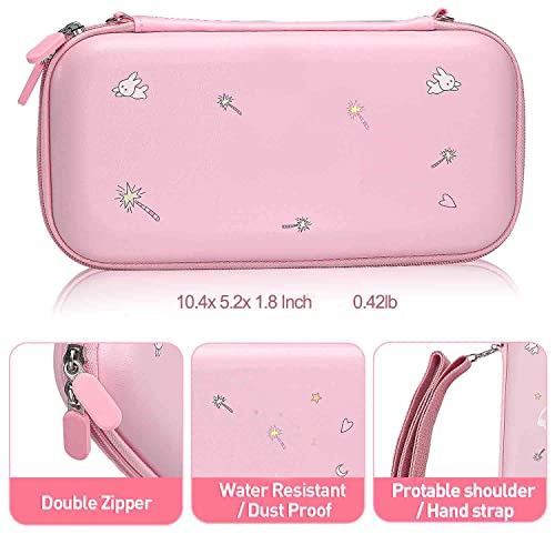 GUTIAL Accessories Bundle for Nintendo Switch OLED Pink Girly A