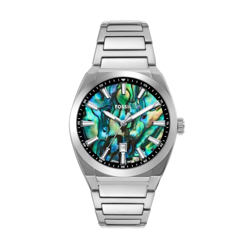 FOSSIL Herren Analog Quarz Uhr mit Edelstahl Armband FS6114