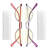 touk Half Frame Reading Glasses Anti Blue Light UV Filter, Half Moon Lens Semi Rim Spring Hinge Read