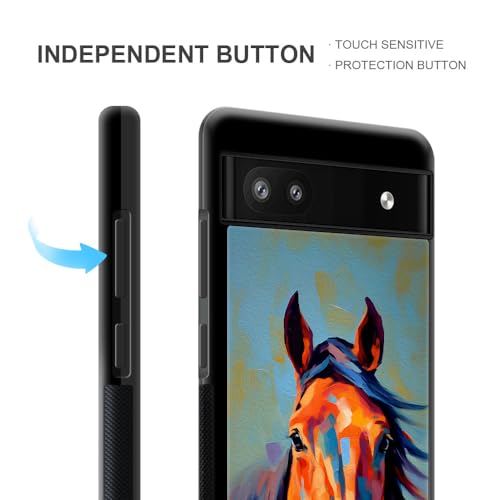 CARLOCA Google Pixel 6A Case - Colorful Horse Design, Shockproof Anti-Scratch Drop Protection - image 4