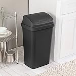 Sterilite Wastebasket SWINGTOP BLK 13GA 10899004 - Image 5