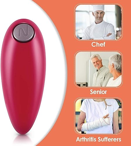 Hands Free And Safety Electric Can Opener Smooth Edge With Linkage And Reversal Design For Seniors With Arthritis, Automatic And Wireless Electronic Hand Can Openers For Kitchen With Magnet #TOP1