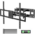 monTEK Heavy Duty XXL Full Motion TV Wall Mount for 60-120 inch Extra Large TVs, Holds 265 lbs, Max VESA 900x600, 27.7" Extension, Swivel & Tilt, Preassembled, Fits 12–24" Studs, LED/LCD/OLED 4K/8K