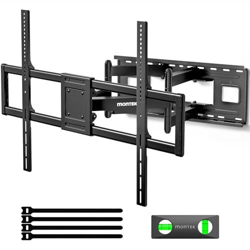 monTEK Heavy Duty TV Wall Mount for 60"–120" TVs, Pre-Assembled & 265lbs 3X Tested, Full Motion TV Mount with Tool-Free Tilt/Swivel/Extension, Max VESA 900x600, Fits 16"/18"/24" Studs by monTEK - Used condition - CA$124.65