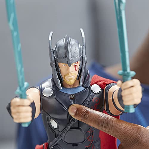Hasbroseries Ragnarok Electronic Thor 12 Inch Action Figure With Double Swords #TOP5