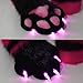 Rongdilawu Furry Paws LED Light Up Claws Therian Fursuit Gloves - Fluffy Faux Fur for Cat Fox Wolf Cosplay Halloween Costume Party