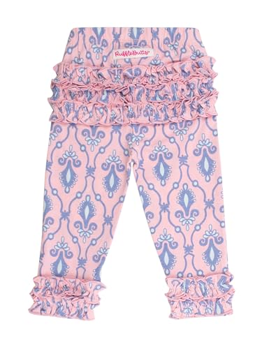 Image of RuffleButts Toddler Girl Merry & Bright Ruffle Leggings - Ankle Leggings