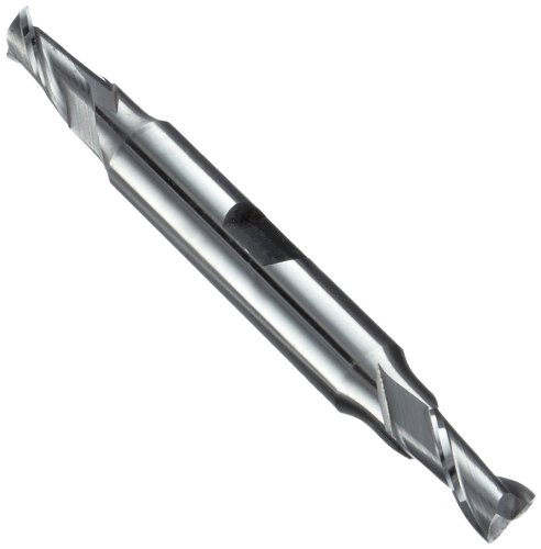 Image of 5110379 High Speed Steel (HSS) Square Nose End Mill, Inch, Double End, Weldon Shank, Uncoated (Bright) Finish, 30 Degree Helix, 2 Flutes, 5.625 inch Overall Length, 11 /16 inch Cutting Diameter, 3 /4 inch Shank Diameter