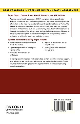 Evaluation For Risk Of Violence In Adults (Guides To Best Practices For Forensic Mental Health Assessments) #TOP1