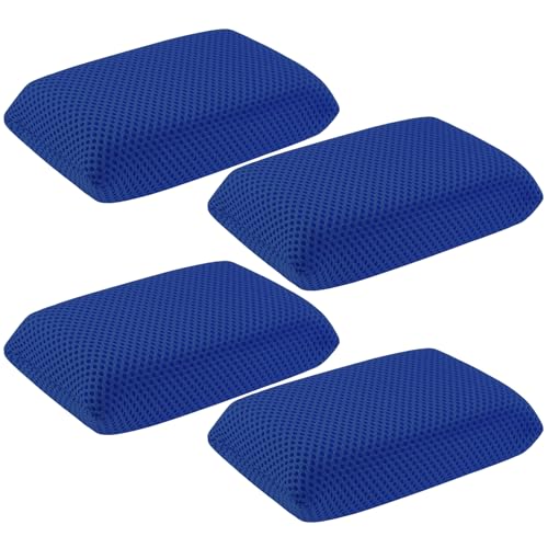 4 PCS Bug Scrubber Sponge Car, Bug Remover Wash Sponge，Car Cleaning Sponge for Bugs, Tar, Grime - Paint-Safe, Reusable Wash Sponges Kit(Blue)