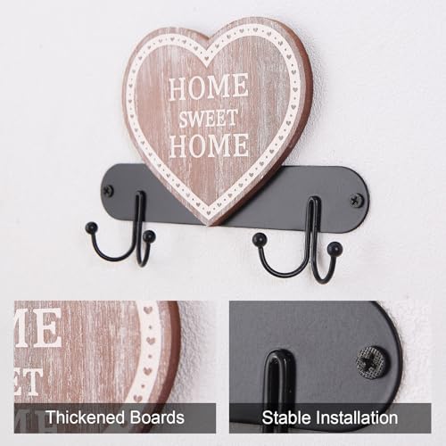 ANRUST Ganchos de parede, ganchos de parede, ganchos para pendurar, ganchos de casaco com 4 ganchos