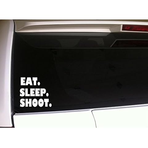 DesignsThatStick Eat Sleep Shoot 6" Vinyl Sticker DecalB12 Guns Trap Shooting Clay Pigeons Shotgun Pistol Cover