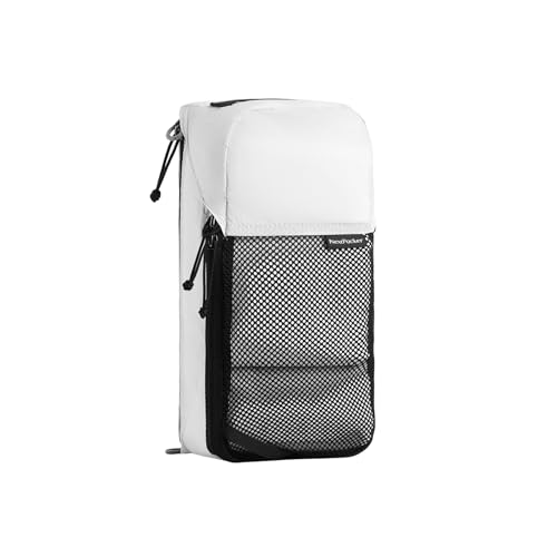 NextPacker 超軽量 トラベルポーチ 4L YKKジッパー 衣類用旅行袋 防水 下着ポーチ 旅行ポーチ シューズバッグ 持ち運び可能 コンパクト 両面収納 出張 便利グッズ (4L、極白) [並行輸入品]（Amazon）