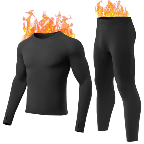 gagli Thermal Underwear for Men: Micro-Fleece Lined Long Johns Warm Base Layer, Soft Thermals Top and Bottom Set for Cold Weather 32-50℉