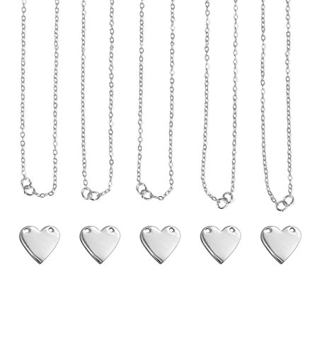 ImpressArt Personal Impressions Necklace Kit, Heart, Silver Plated