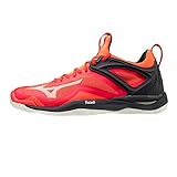 Mizuno Herren Wave Mirage 3 Handballschuh, IgnitionRed/White/Salute, 44.5 EU