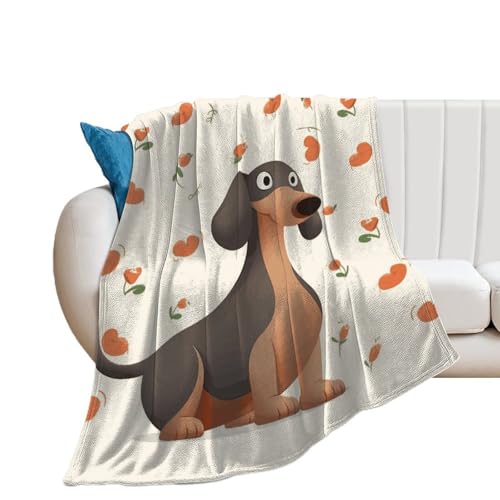 Plaid doux Teckel couverture de lit pour soirées cocooning - 2
