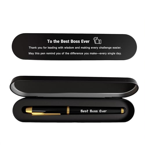 iyaone Boss Gift Pen for Men - Best Boss Ever Pen Thank You Leadership Present for Manager Executive Corporate Gift Idea