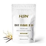HSN Harina de Avena de Sabores Sabor Vainilla 1 Kg = 20 Tomas por Envase - Instant Oatmeal - Ideal Tortitas de Avena y Claras, Batidos | Sin Azúcares añadidos