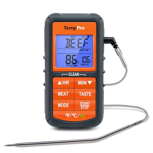 TempPro TP06S Digital Grill Meat Thermometer with Probe for Smoker Grilling Food BBQ Thermometer (Previously ThermoPro)