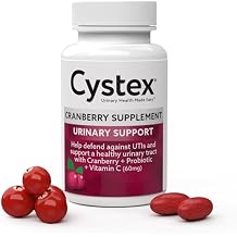 Cystex Cranberry Urinary Health Supplement - Cranberry, Probiotics, Prebiotics, Vitamin C for Urinary Tract & Vaginal Health Support - pH & Yeast Balance - Sugar-Free Daily Health Uses - 75 Caplets