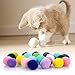 Molain Katze Spielzeug Bälle, 30 stück Weiche Katze Bälle Kätzchen Pom poms Ball Katze Spielen Spielzeug Indoor Katzen Interaktive Pompon Ball Spielzeug 2,5 cm