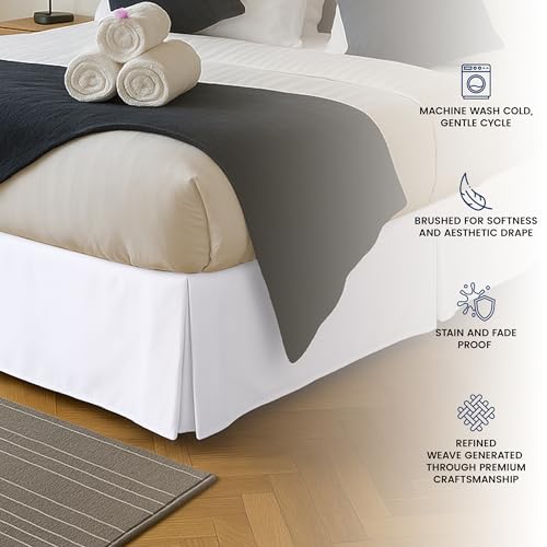 image for Utopia Bedding King Bed Skirt - Soft Quadruple Pleated Ruffle - Easy F