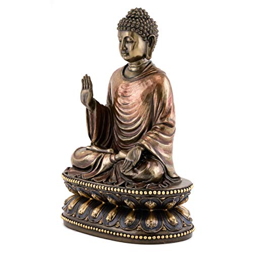 Top Collection Meditating Shakyamuni Buddha Statue Touching The Earth - The Enlightened One Sculpture In Premium Cold Cast Bronze- 9-Inch Supreme Buddha Figurine #TOP1