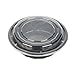 16-OZ Asporto Microwavable To-Go Container - PP Black Round Food Container with Clear Plastic Lid: Perfect for Catering Events and Restaurant Takeout – Disposable and Eco-Friendly – 100-CT