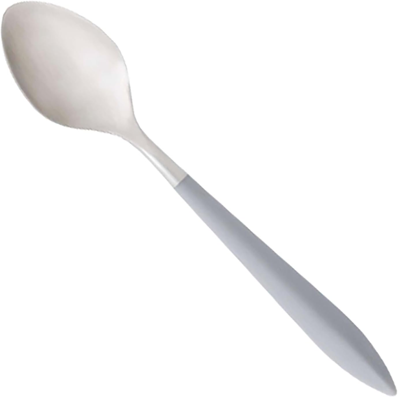 BUGATTI ARES Dessert Spoon, Gray, 7.9 inches (20 cm), 18-10 Stainless Steel, Matte Finish, Dishwasher Safe, Made in Italy, 1 Piece