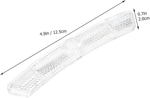 Miniatura 7 de Kisangel Reflectores de rueda de bicicleta, reflectores de bicicleta de plástico de seguridad nocturna, decoración de neumáticos de bicicleta blanca
