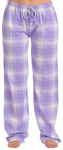 Image of Just Love Women's Buffalo Plaid Pajama Pants, 100% Cotton Jersey Knit Sleep and Lounge PJ Bottoms