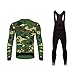 Future Sports MTB Invierno Termo Maillot de Ciclismo Hombre Mangas Largas Ropa para Bicicleta 20D Cojín Conjunto Bici de Montaña Chaqueta+Bib Pantalones Culote de Ciclista Largo