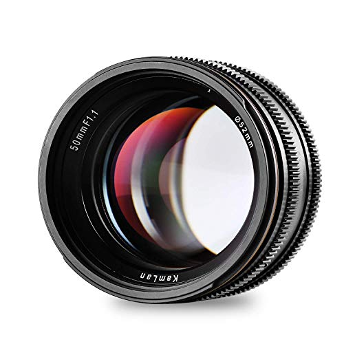 Kamlan 50mm F1.1 APS-C Große Blende Manueller Fixfokus Objektiv, Standard Prime Lens für M4/3...