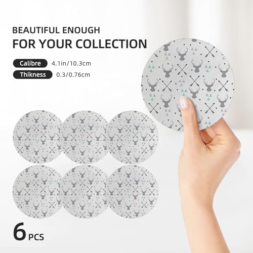 Dessous de verre cerf et triangles pour décoration de table de cuisine - 3