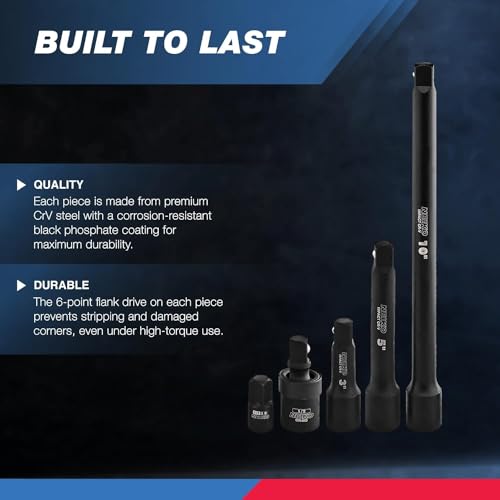 image for NEIKO 02330A 1/2 Impact Socket Set, 45 Piece Deep and Shallow Assortme